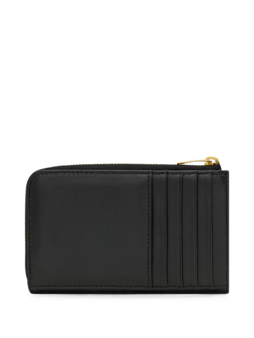 Saint Laurent Jamie lamsleren pasjeshouder met rits Zwart