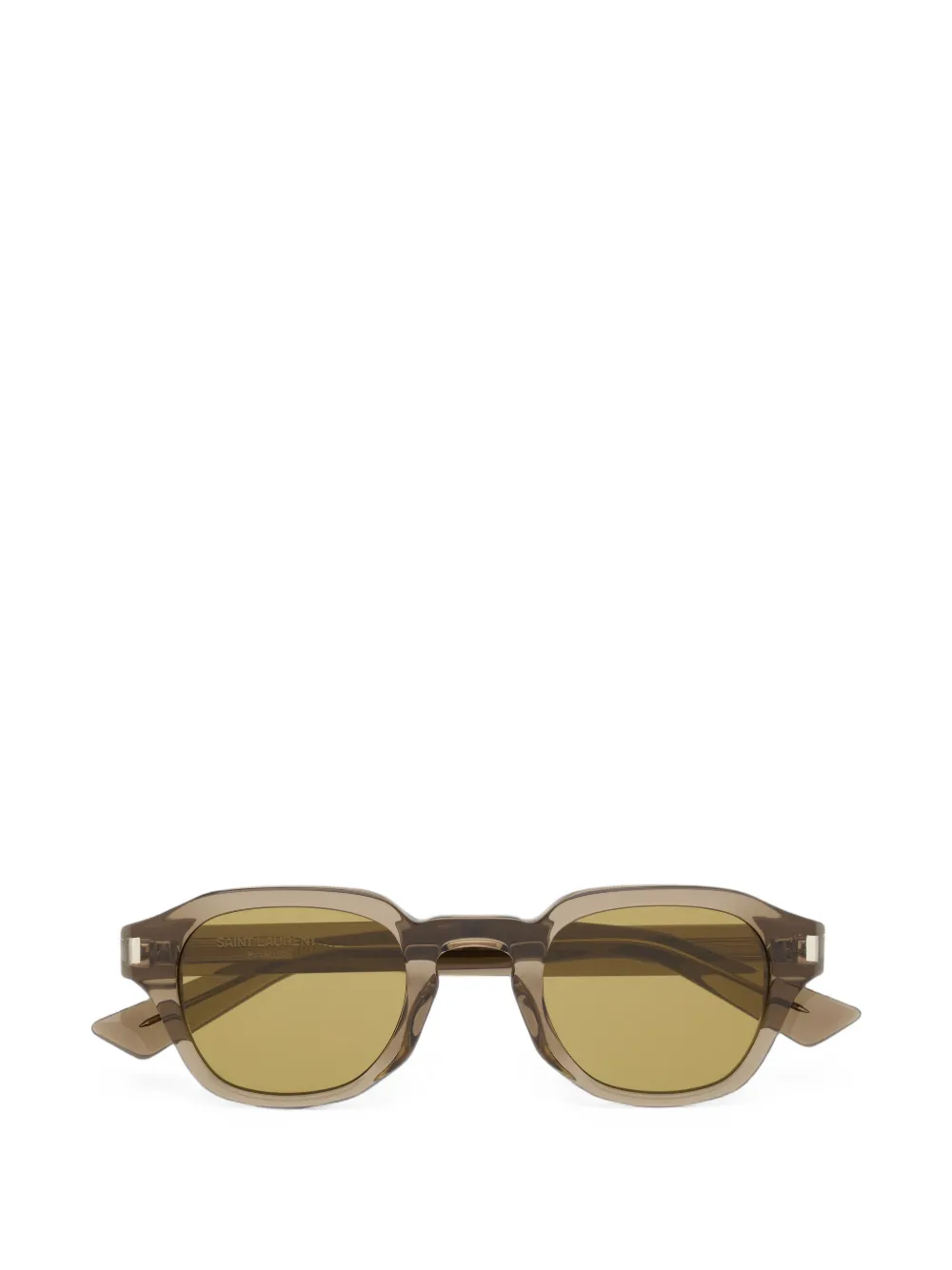 Saint Laurent Sonnenbrille mit geometrischem Gestell - Braun