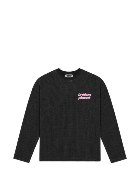 BROKEN PLANET Star logo waffle-textured T-shirt
