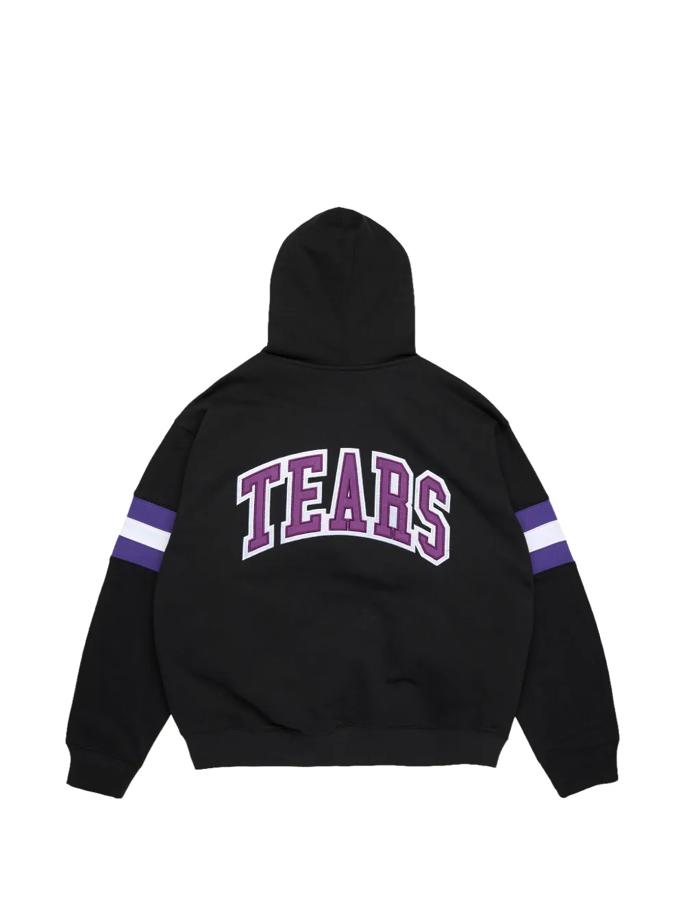 Denim Tears Hoodie met rits en streep Zwart
