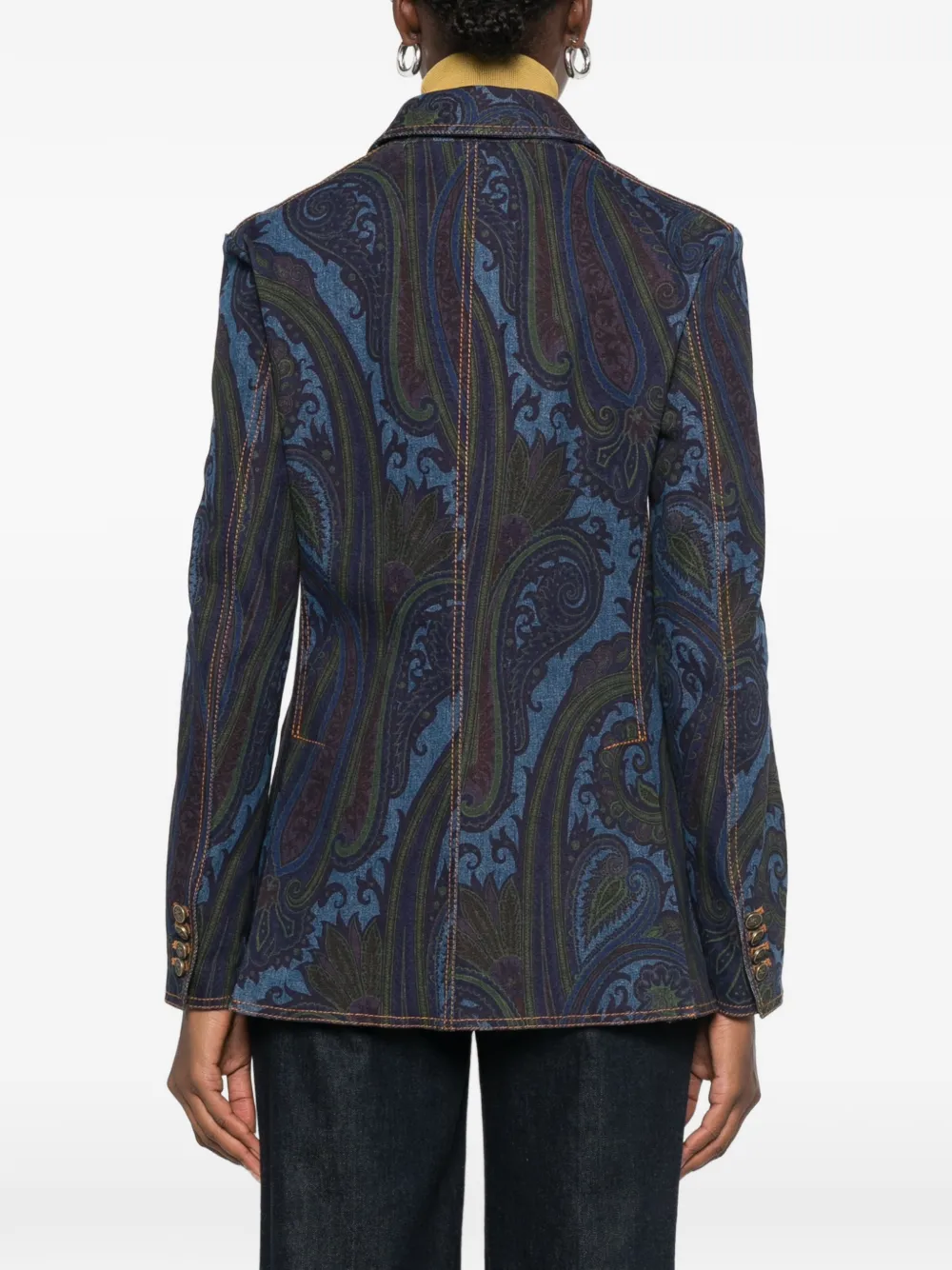 ETRO Denim jack Blauw