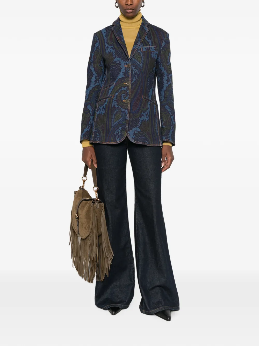 ETRO Denim jack Blauw