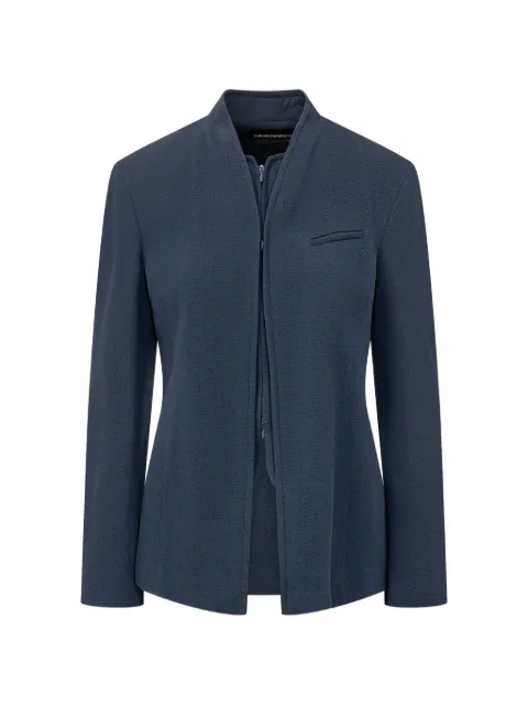 Emporio Armani chaqueta con babero en crepé gabardina