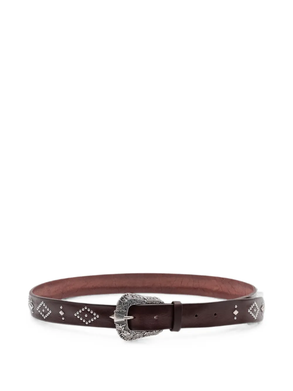 Orciani studded leather belt - Marrone