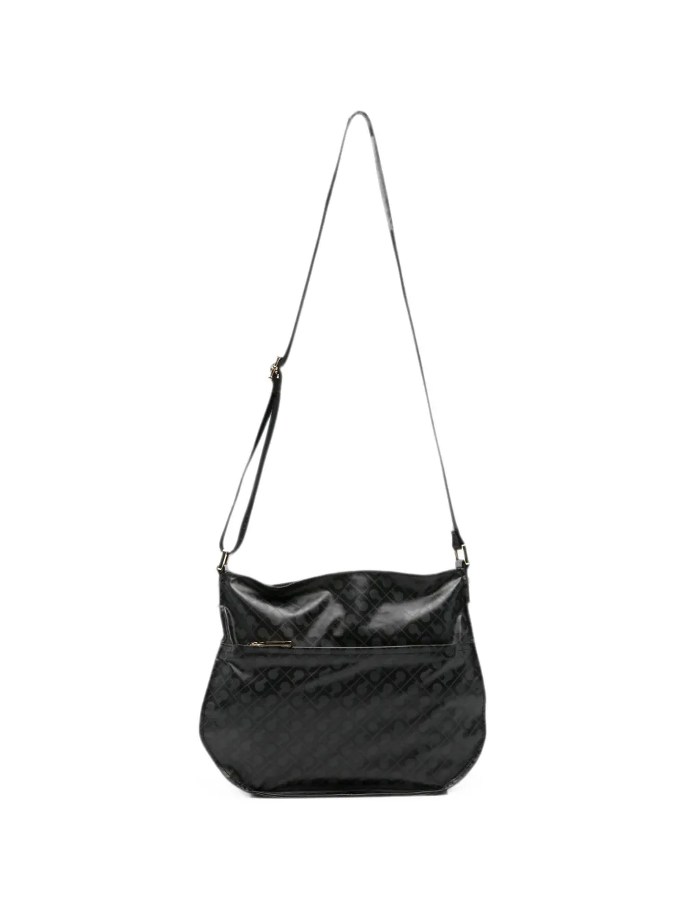 Gherardini Borsa a tracolla con placca logo - Nero