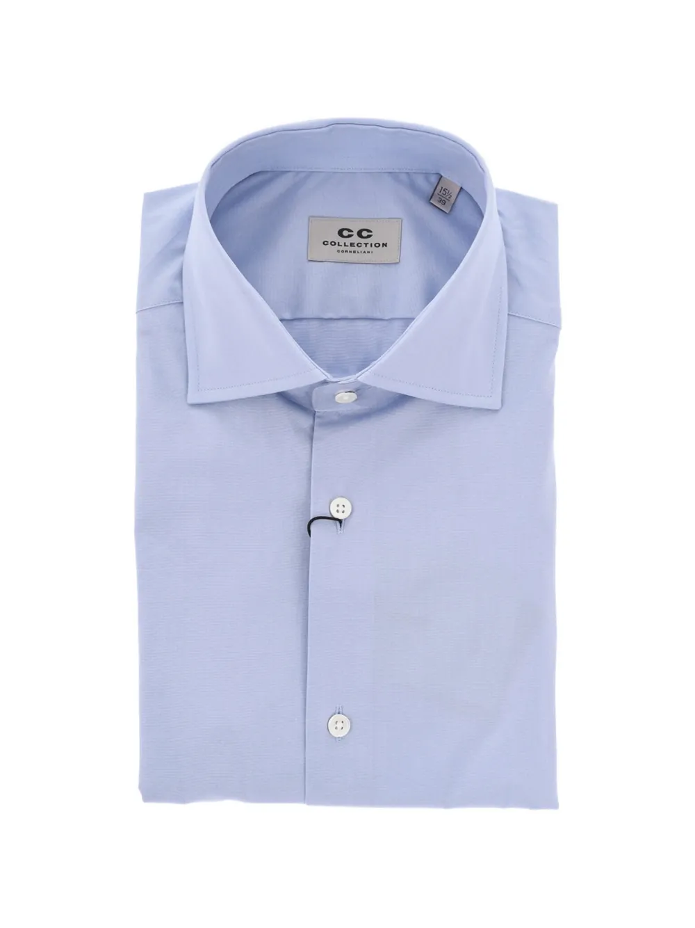 Corneliani French-collar poplin shirt Blauw