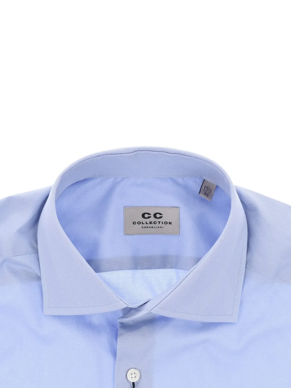 Corneliani French-collar poplin shirt Blauw