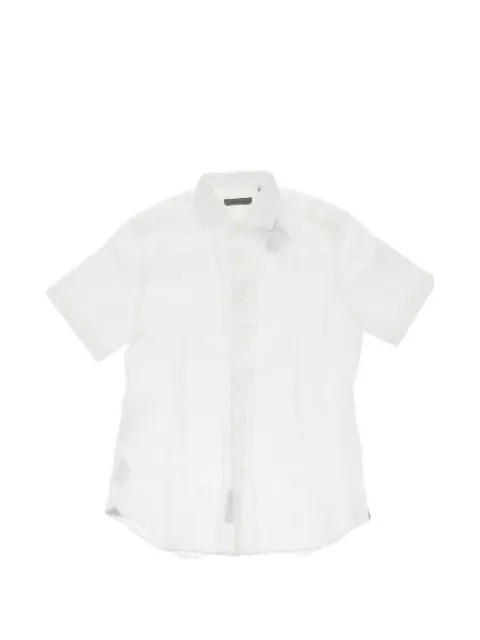 Corneliani honeycomb-pattern short-sleeve shirt