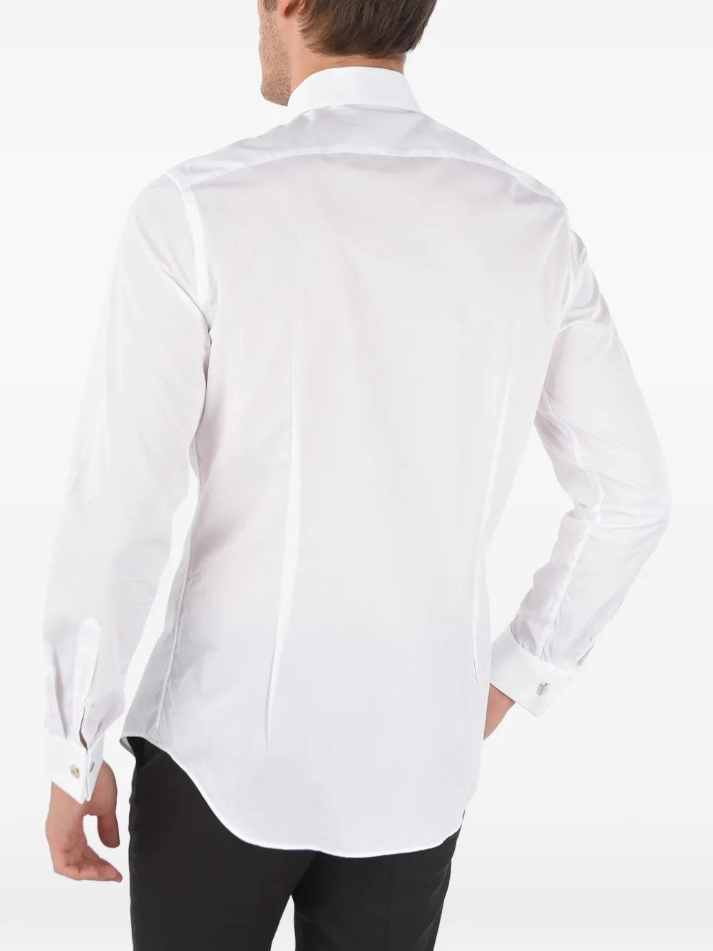Corneliani slim-fit cotton shirt Wit