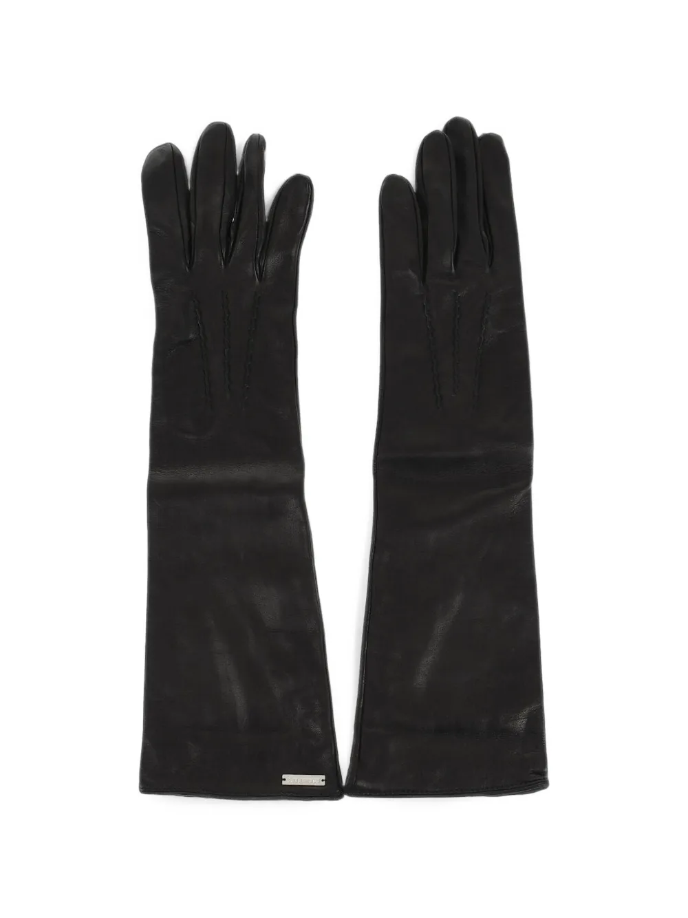 Dsquared2 Leather Gloves In Black