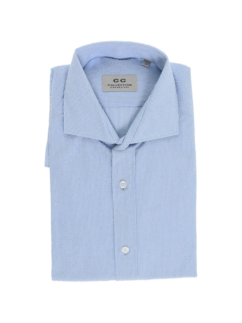 Corneliani 条纹长袖衬衫 | 蓝色 | Image 1