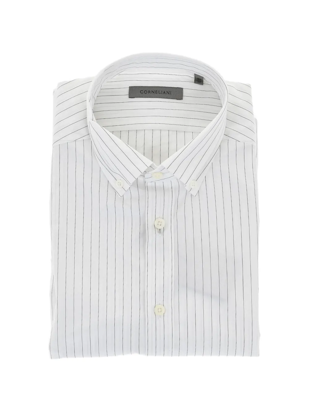 Corneliani striped button-down shirt | White | Image 1