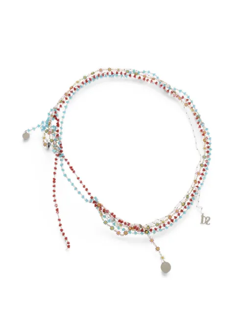 DSQUARED2 logo beaded necklace
