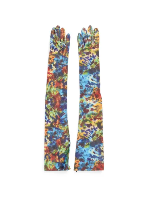 DSQUARED2 tie-dye leather gloves