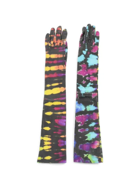 DSQUARED2 tie-dye effect leather gloves