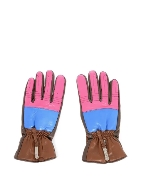 DSQUARED2 colour-block leather gloves
