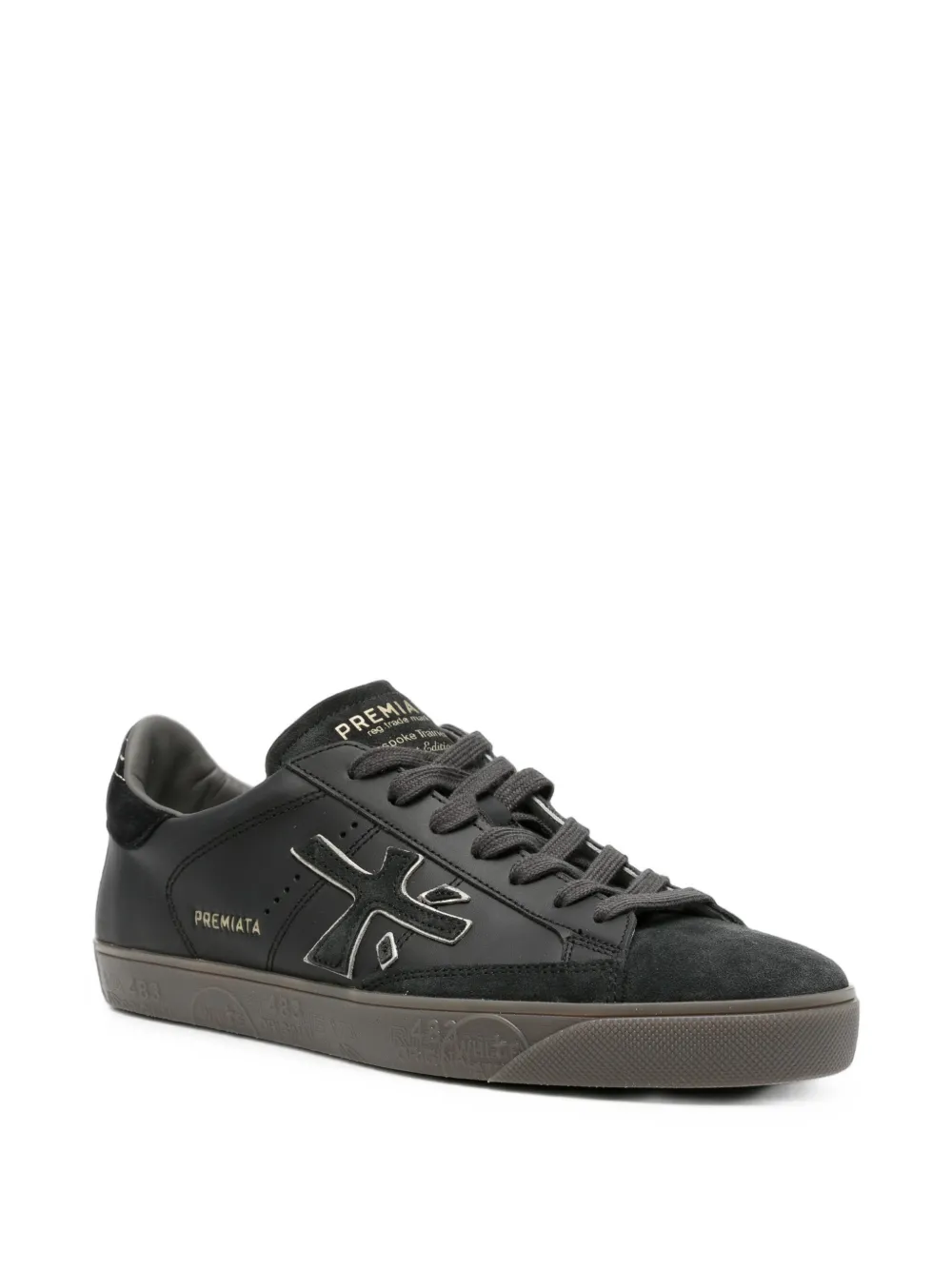 Premiata Steven 8484 logo-patch sneakers Zwart