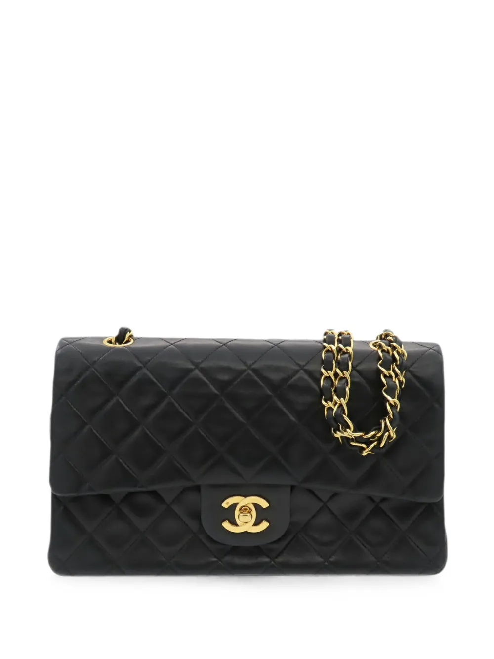 CHANEL Pre-Owned 1991-1994 Medium Classic Lambskin Double Flap shoulder bag - Nero