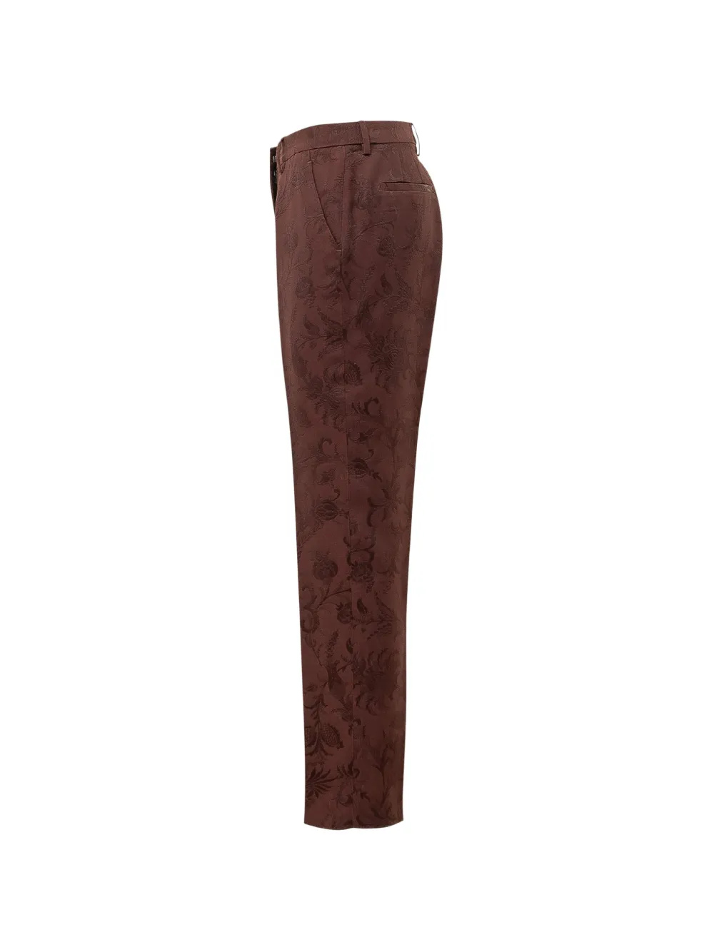 ETRO floral-jacquard tailored trousers Bruin
