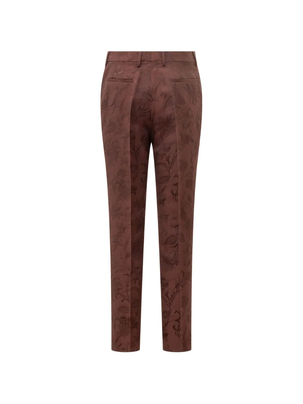 ETRO floral-jacquard tailored trousers Bruin