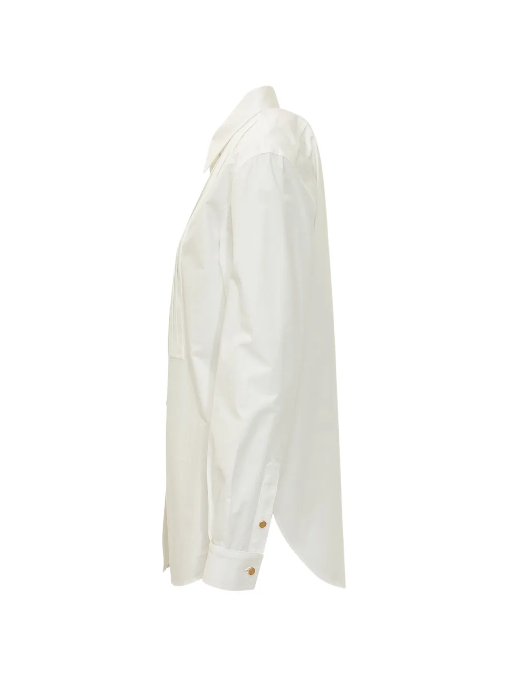 Alberta Ferretti Blouse met geplooide bies Wit