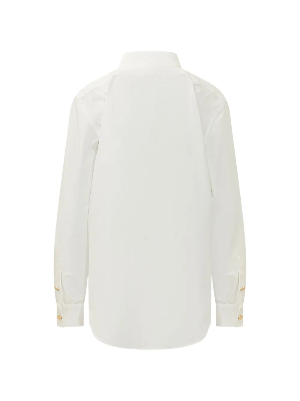 Alberta Ferretti Blouse met geplooide bies Wit