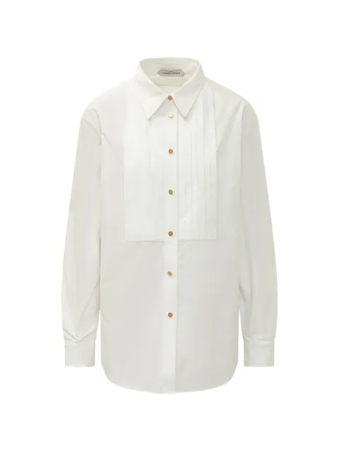 Alberta Ferretti pleated-bib shirt