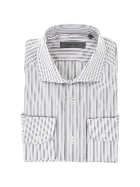 Corneliani striped cotton poplin shirt