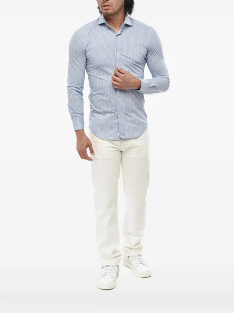 Alessandro Gherardi striped French-collar shirt