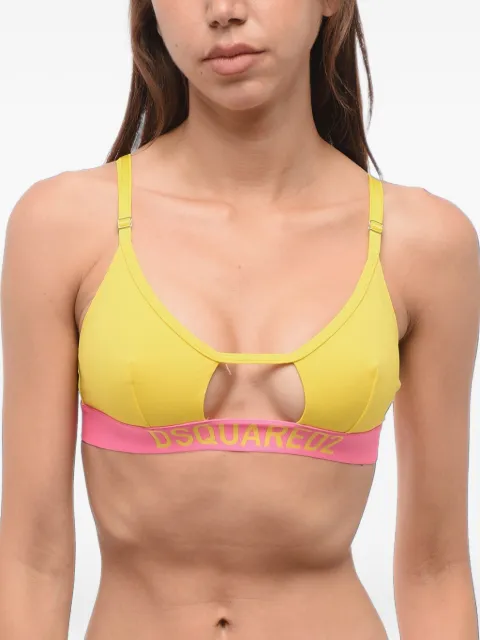 DSQUARED2 logo-band cut-out bra