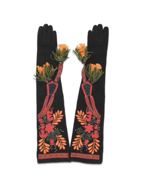 DSQUARED2 floral-pattern studded gloves