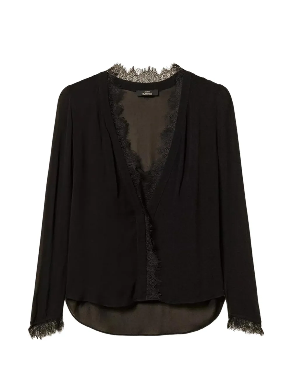 TWINSET Georgette blouse with lace - Noir TWINSET Georgette blouse with lace - Noir