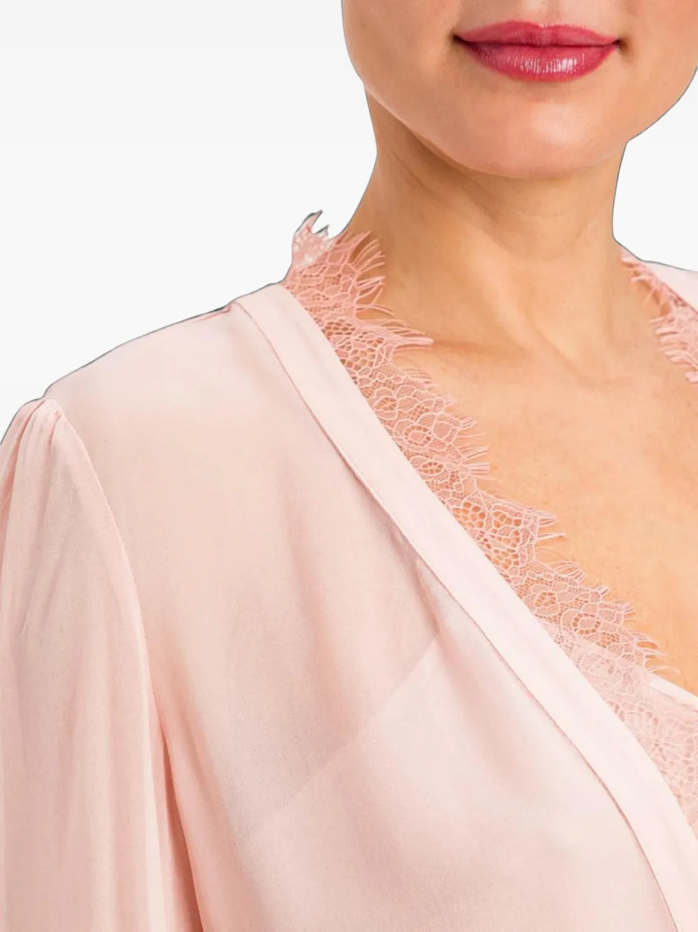 TWINSET Geruite blouse Roze