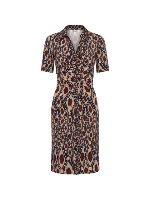 Dvf Vintage vestido Zoey Murano Eye fruncido