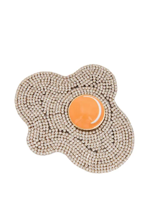 Essentiel Antwerp egg-shaped rhinestone-embellished brooch