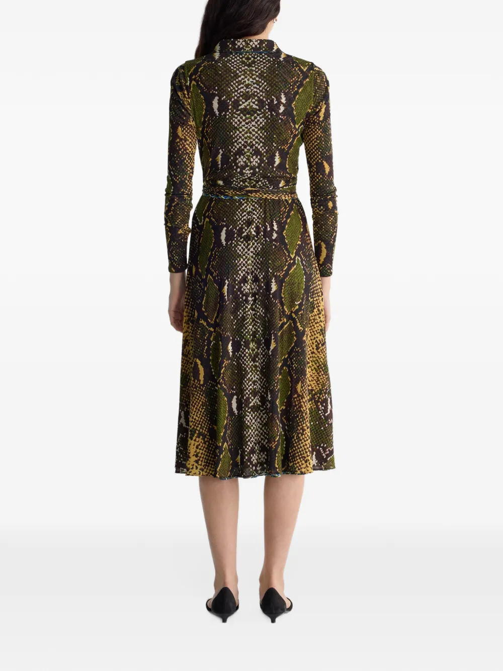 Dvf Vintage Omkeerbare wikkeljurk Groen