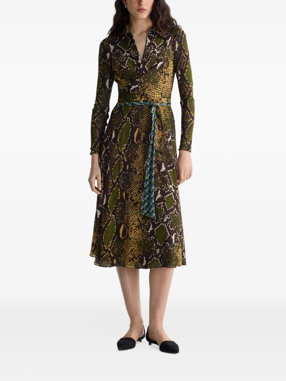 Dvf Vintage Omkeerbare wikkeljurk Groen