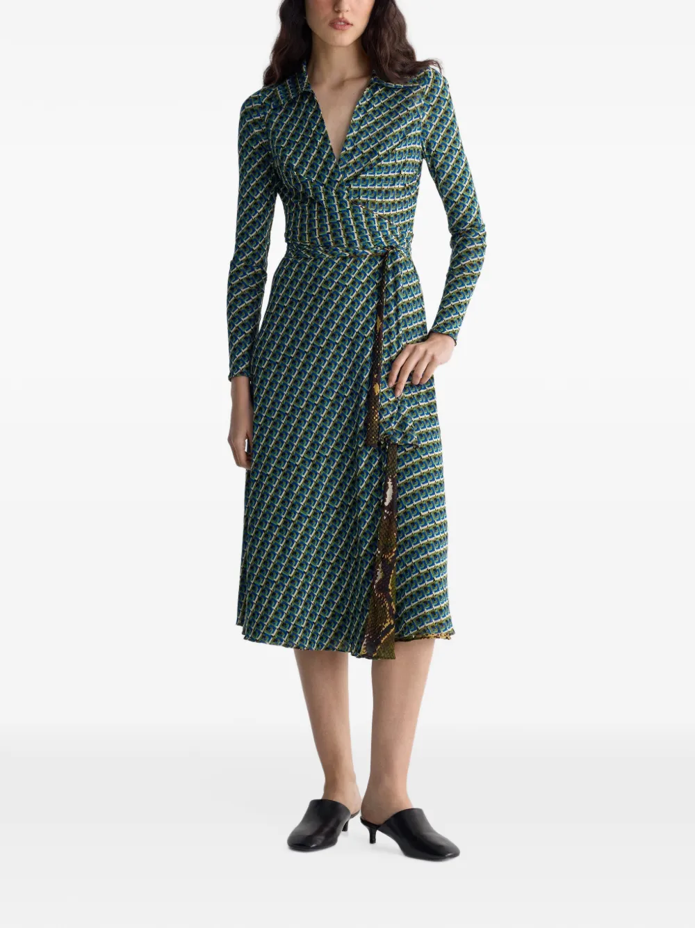 Dvf Vintage Omkeerbare wikkeljurk Groen