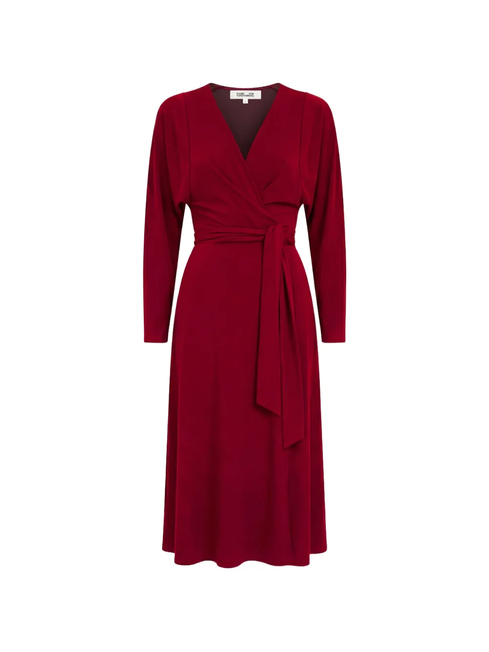 Dvf Vintage Amara wrap-design midi dress - Rosso