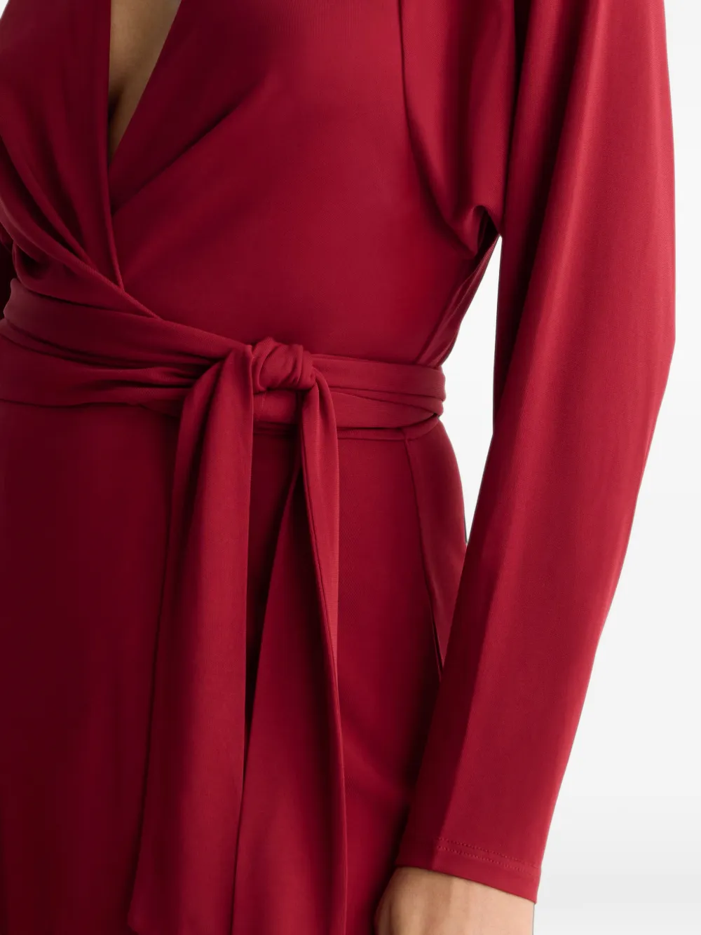 Dvf Vintage Amara midi-jurk met wikkeldesign Rood