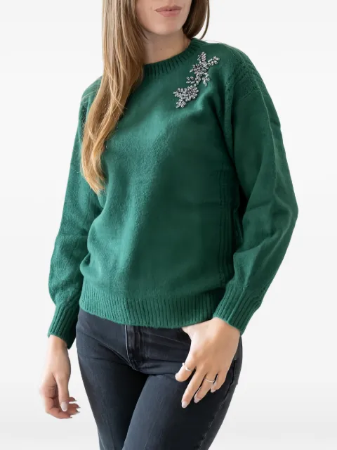 TWINSET pull en maille orné de cristaux