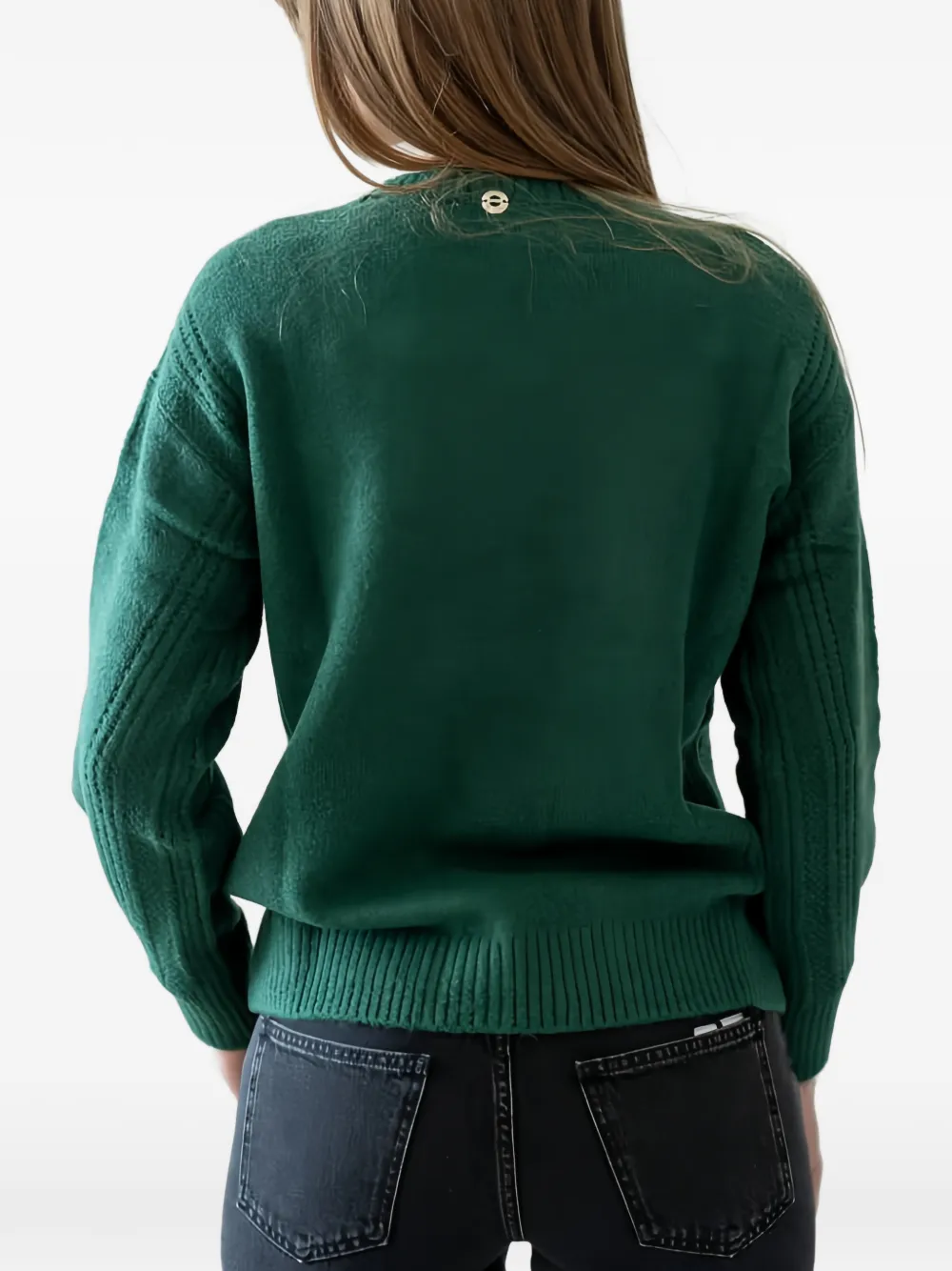 TWINSET Gebreide sweater verfraaid met kristallen Groen