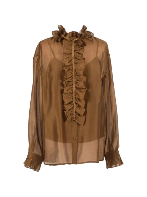 TWINSET blusa manga larga con volantes