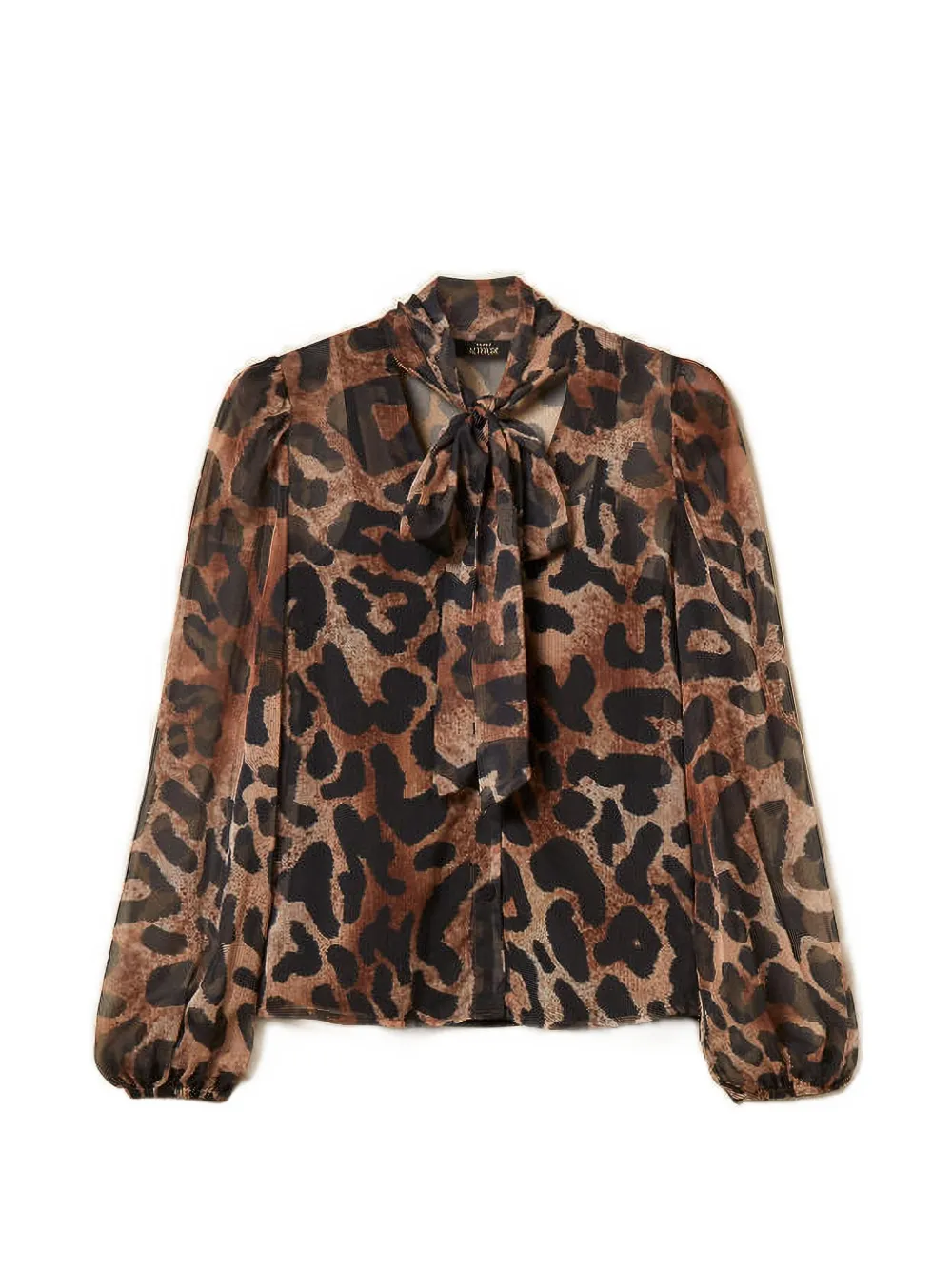 TWINSET animal-print voile shirt - Marrone