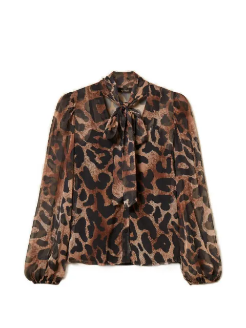 TWINSET animal-print voile shirt