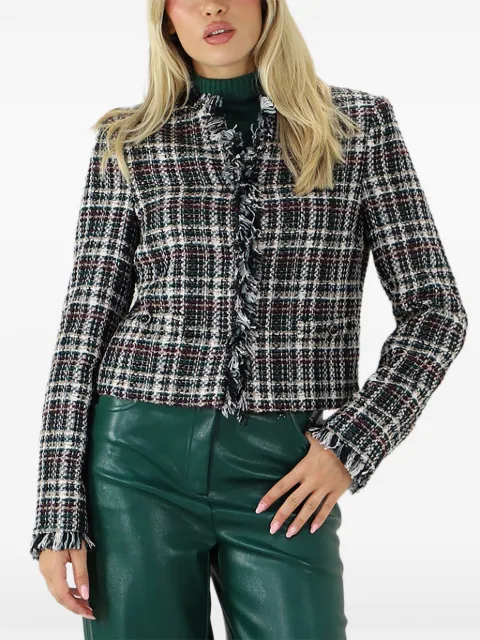 TWINSET tweed fringed jacket