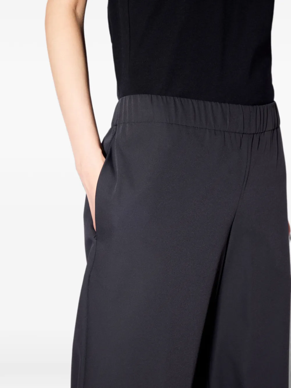 Liviana Conti Broek met elastische tailleband Zwart