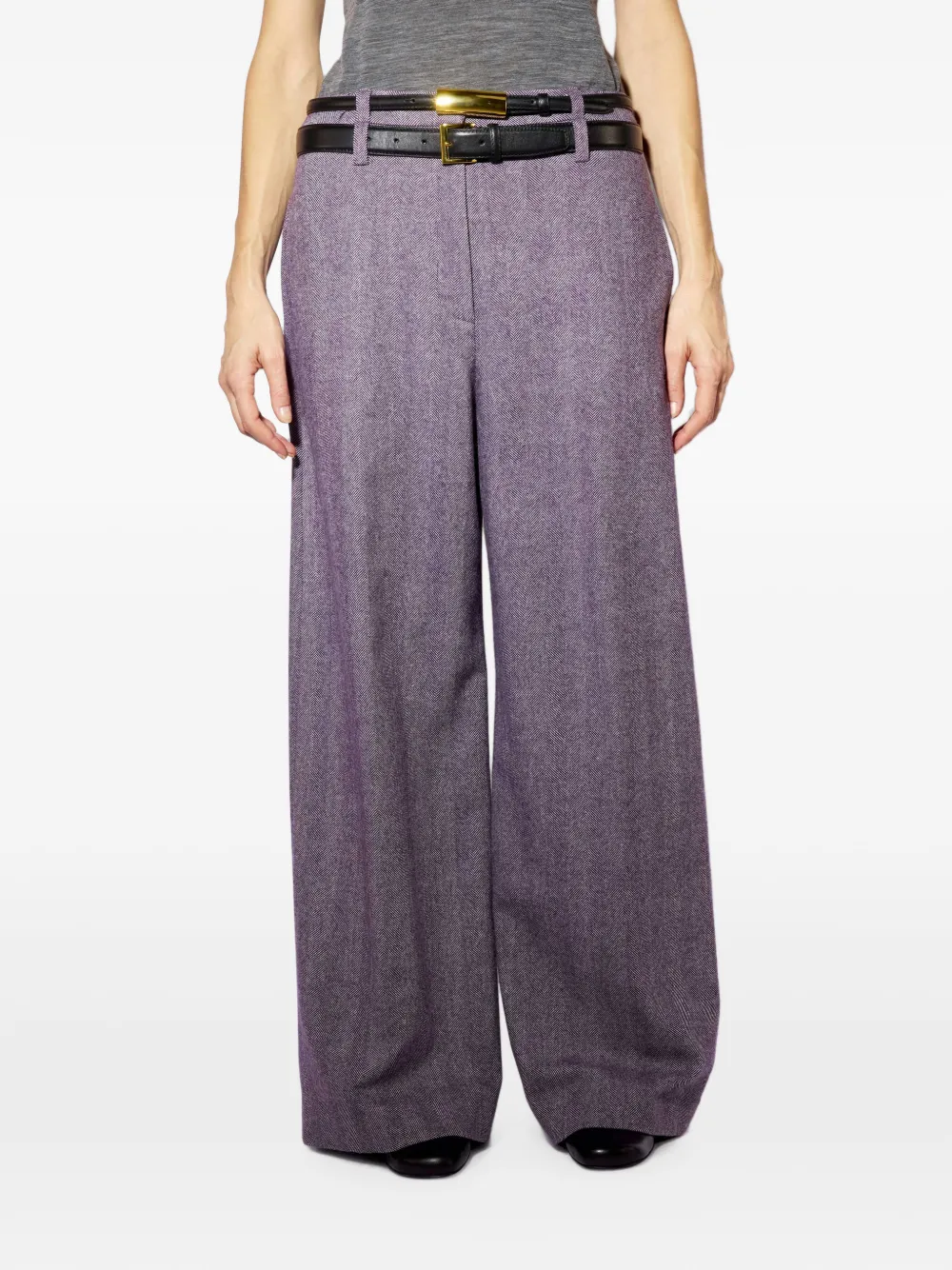 Liviana Conti herringbone-pattern palazzo pants