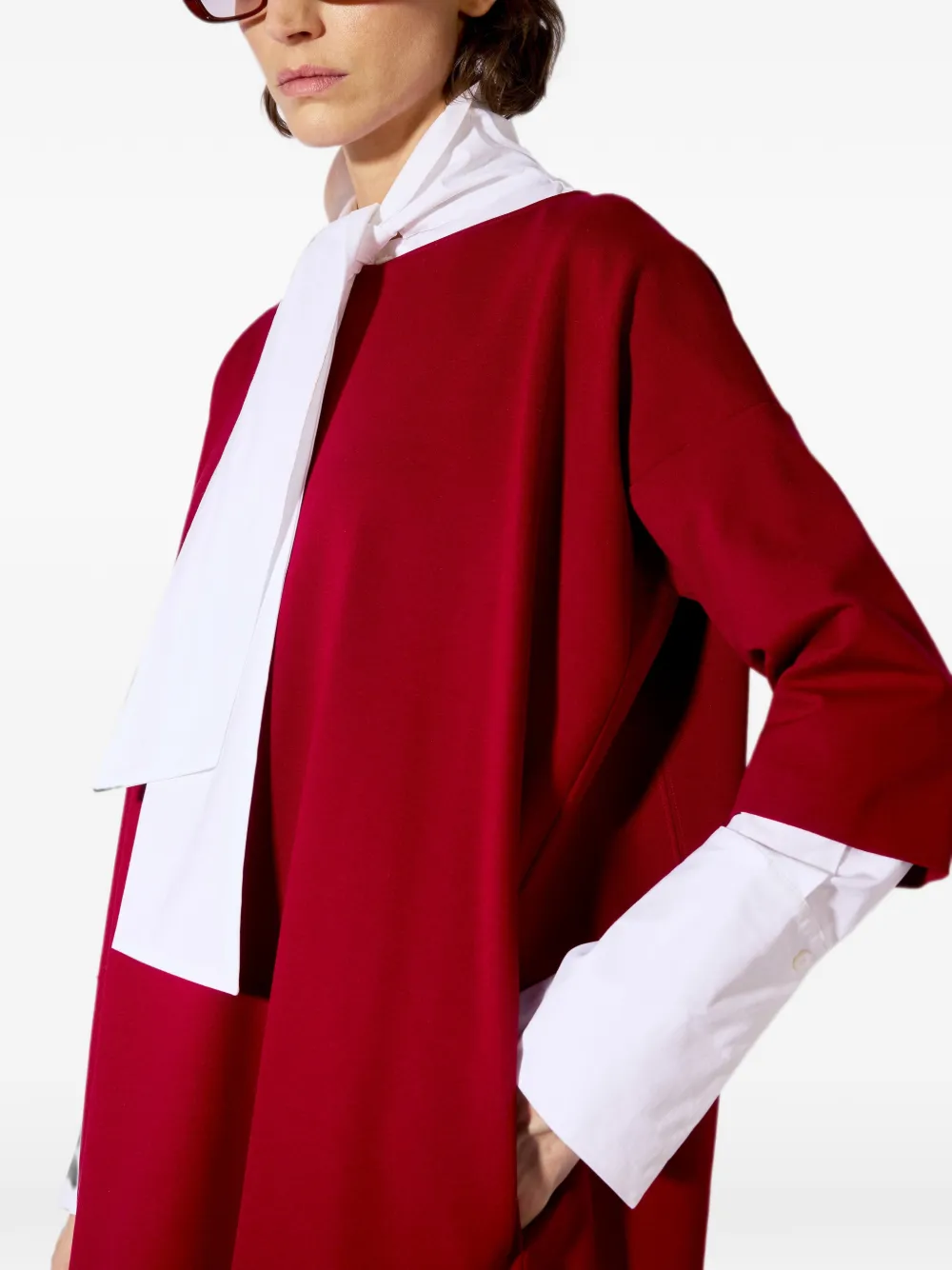 Liviana Conti Giorgia mini-jurk met ronde kraag Rood