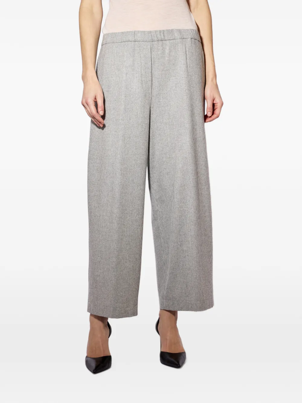 Liviana Conti Alfred micro-check elasticated trousers